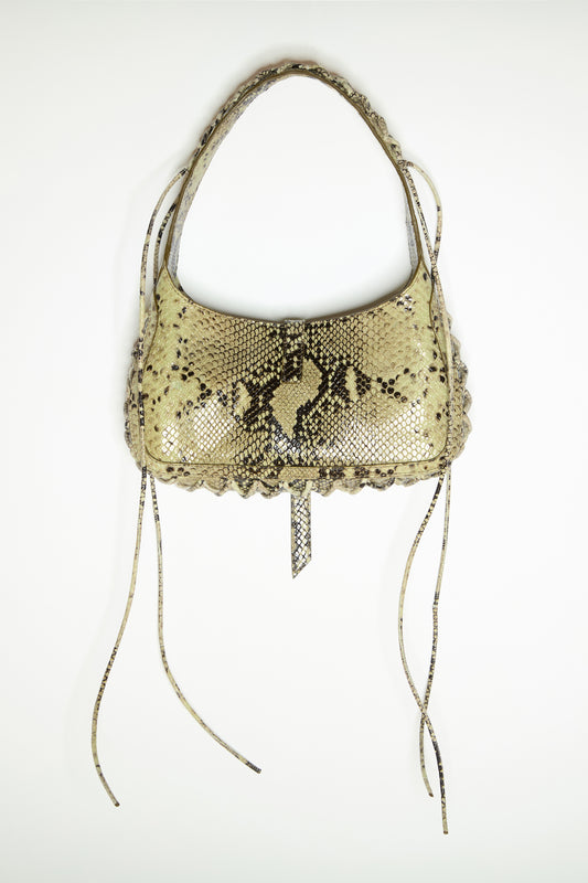 HEARTBREAKER BAG in beige python