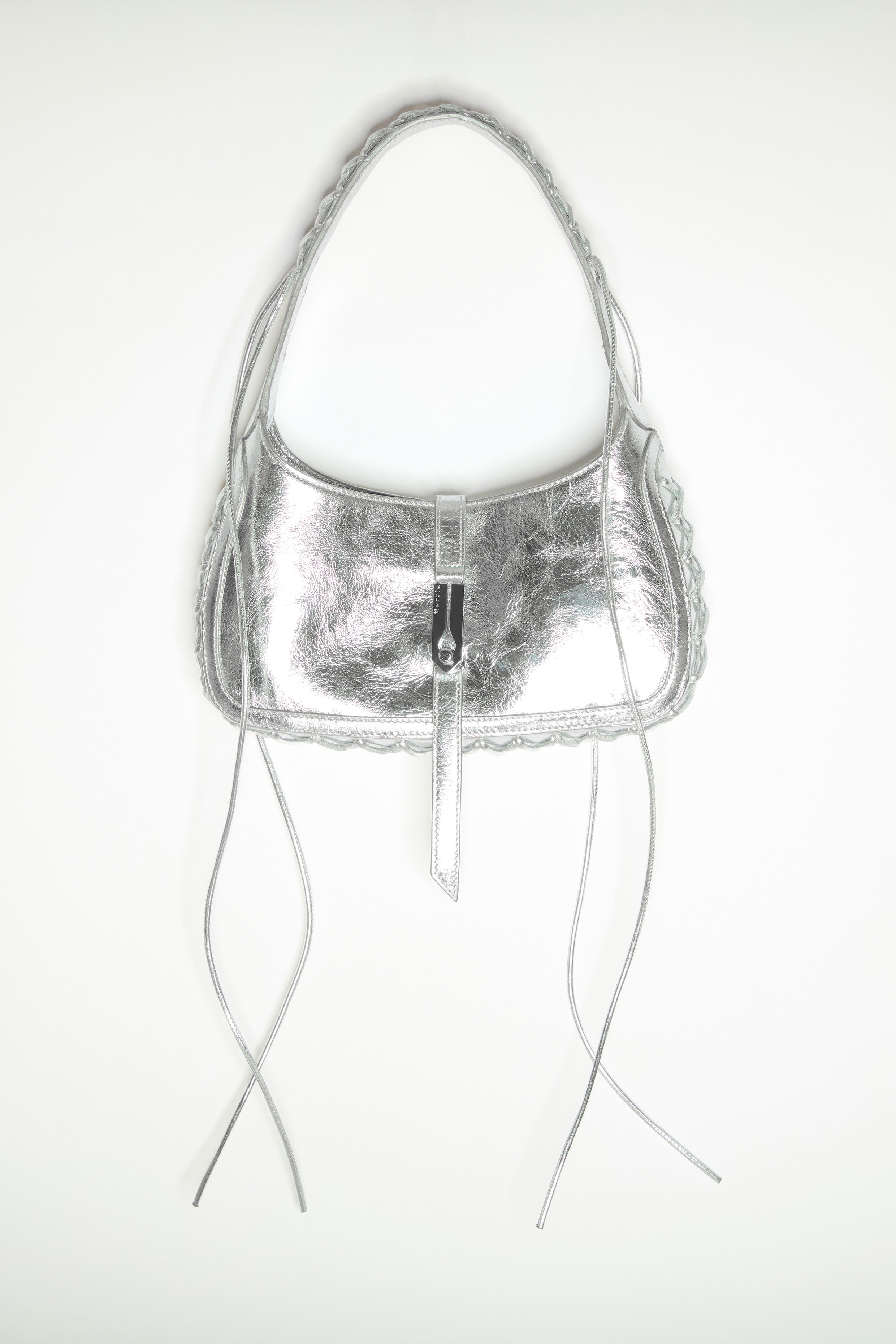 HEARTBREAKER BAG in crinkled sliver