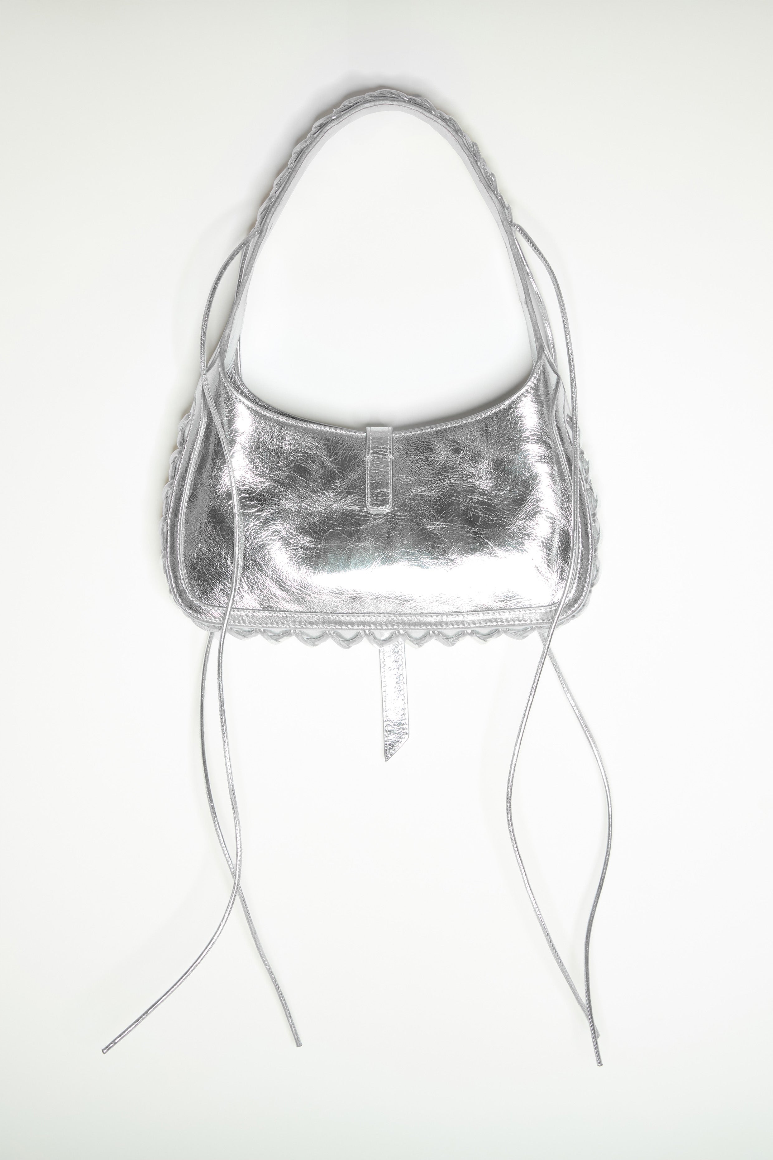 HEARTBREAKER BAG in crinkled sliver