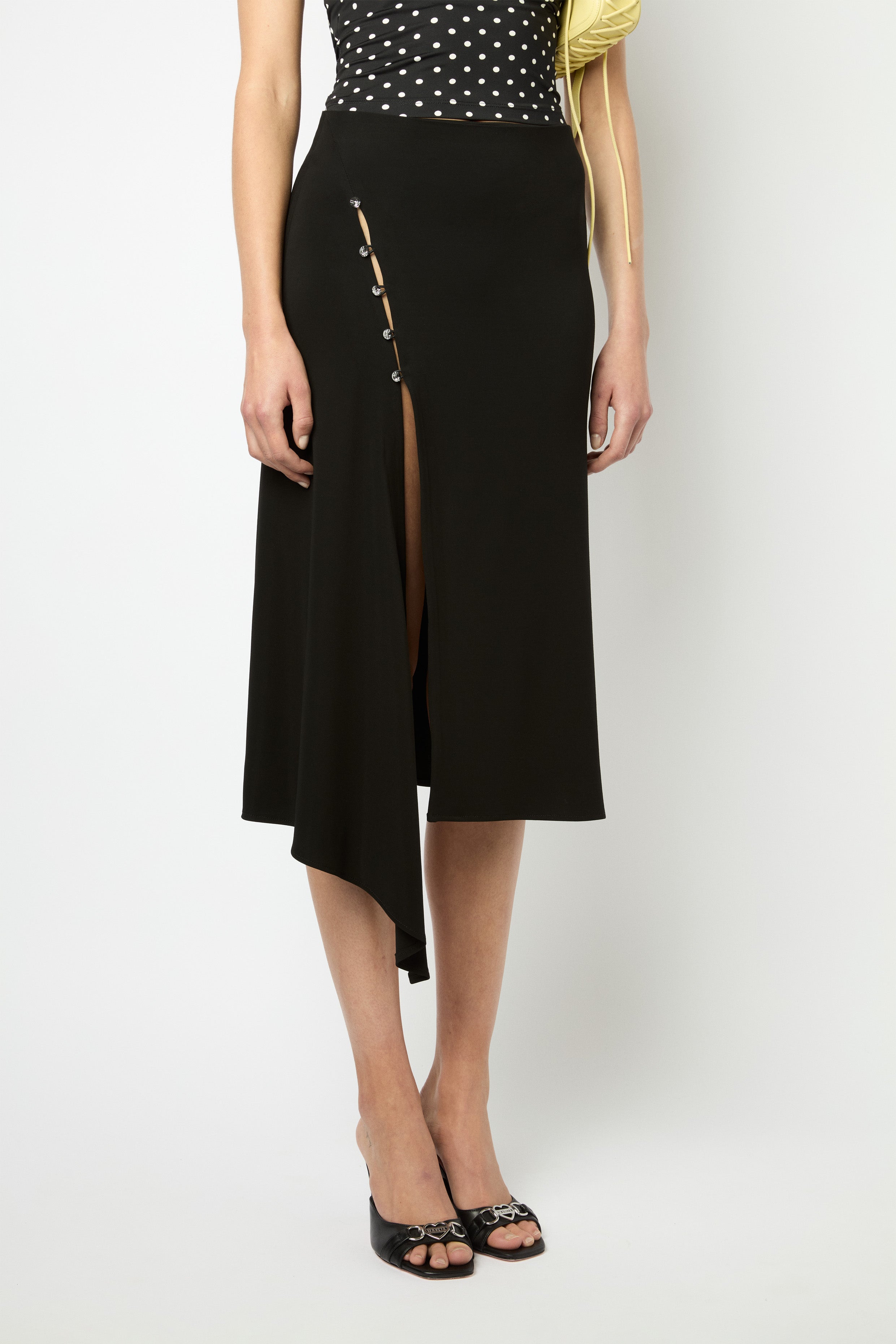 CAPRI MIDI SKIRT in black