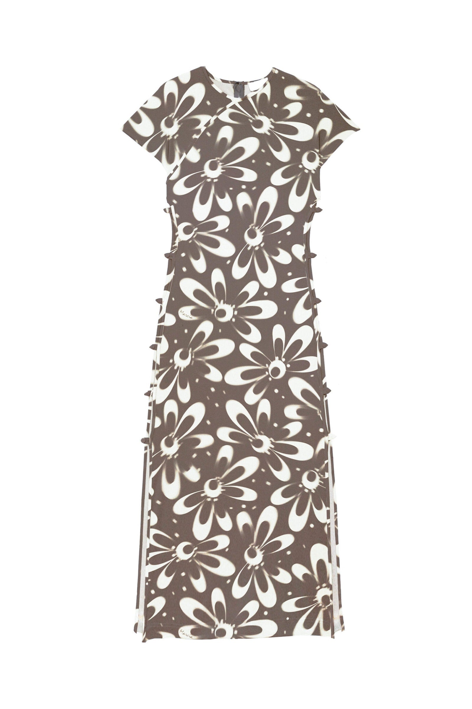 TCHIKIBOUM LONG DRESS in floral cappuccino
